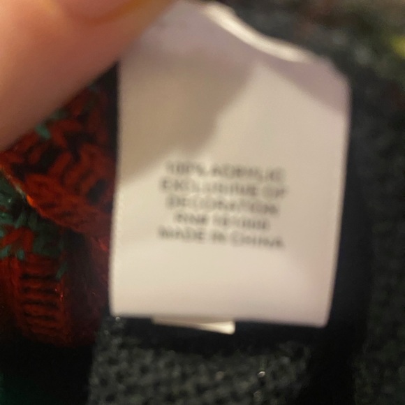 Holiday Hype" T-Rex sparkling dinosaur ugly Christmas sweater. Size XL - Picture 9 of 9